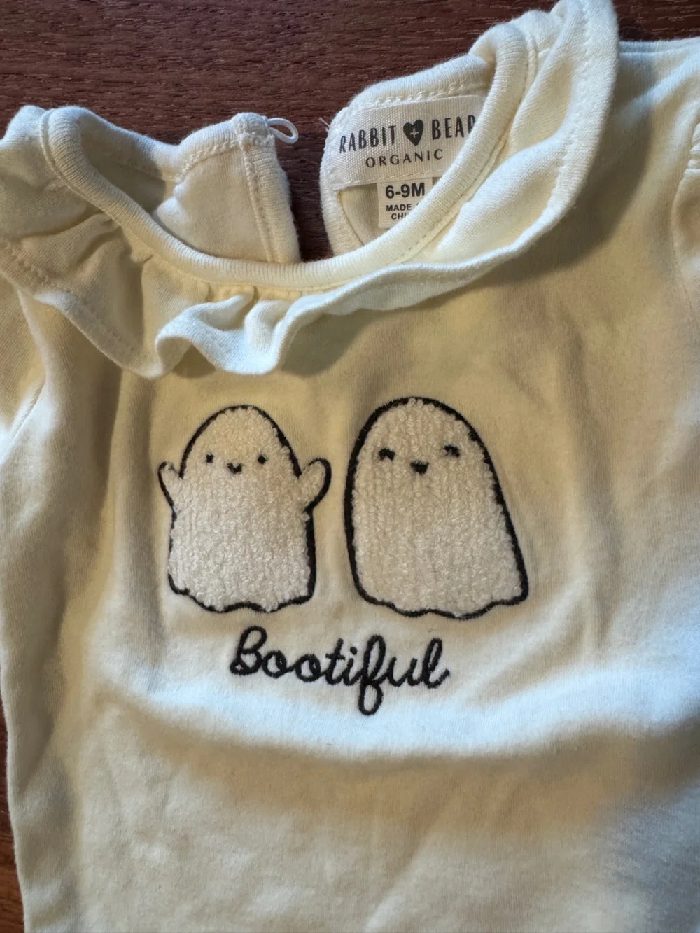 Baby Organic Cotton White Ghost Bodysuit & Striped Pants Set